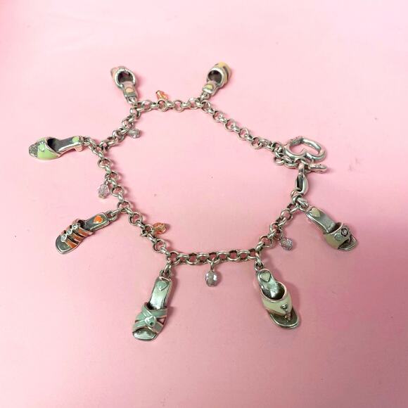 Vintage Brighton Sandals Charm Bracelet 7 Inch - Picture 2 of 6